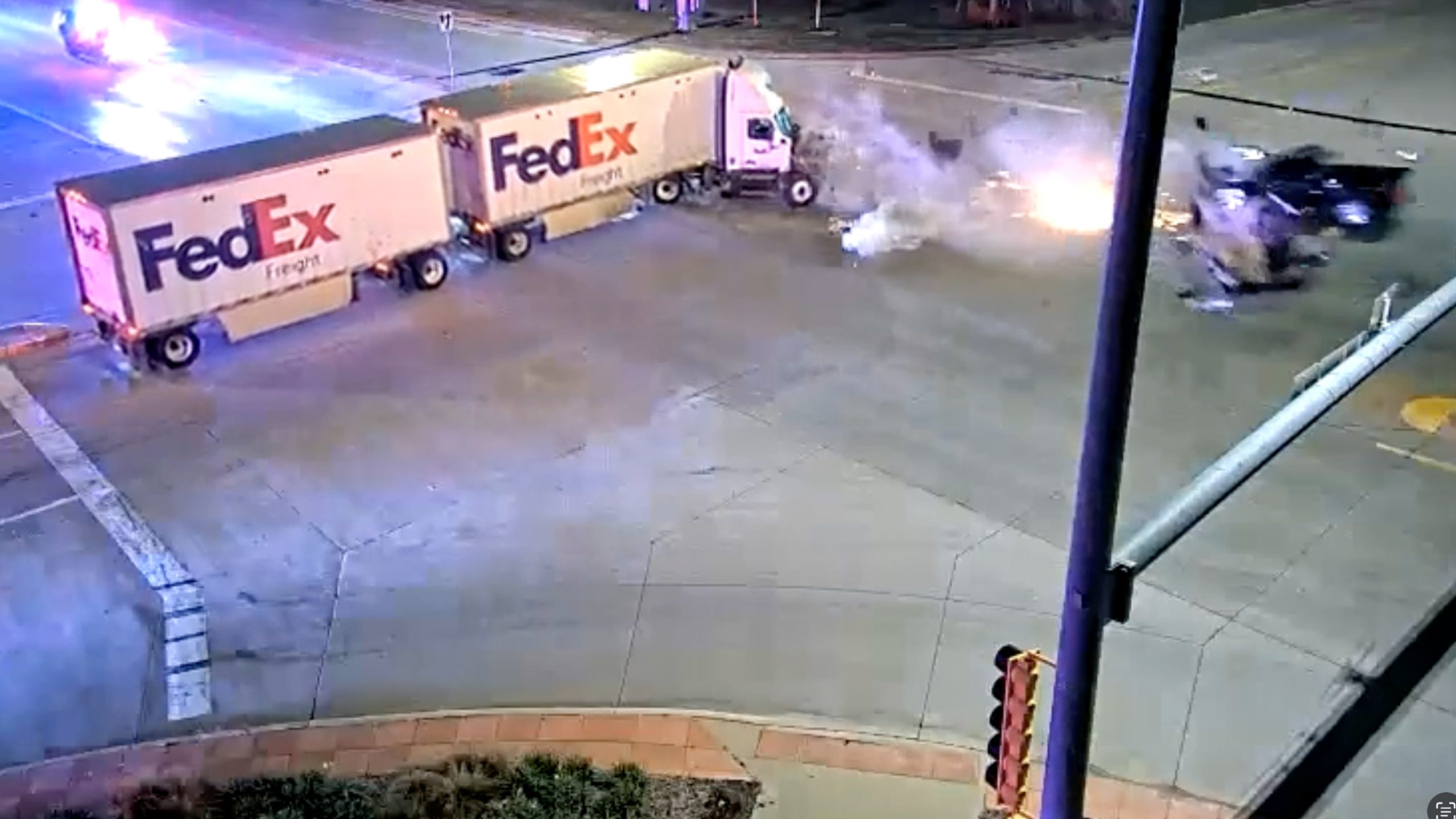 Watch: Suspect fleeing from police crashes into FedEx semi-truck — East Hampton Community news